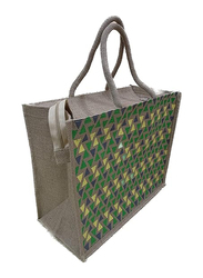 Reusable Jute Bag with Zip, Multicolour