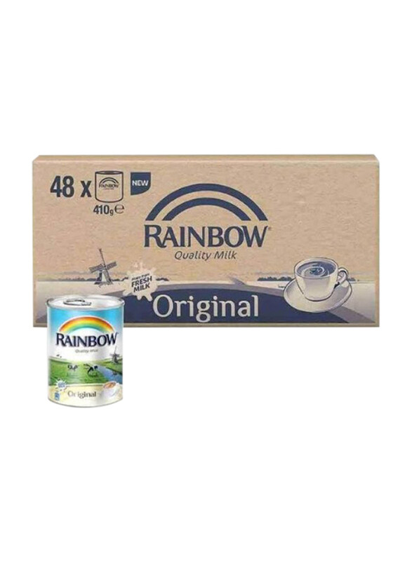 

Rainbow Original Evaporated Liquid Milk, 48 x 410g