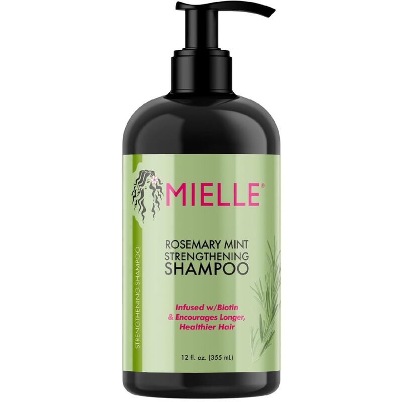 Mielle Organics Rosemary Mint Strengthening Shampoo Infused with Biotin, Cleanses and Helps Strengthen Weak and Brittle Hair 355 ml / 12 Oz