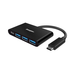 Energizer USB- C Hub with 1 USB-C Port and 3 USB-A Ports Compatible for MacBook Pro/Air/Samsung /Huawei Mate/MateBook/LG/Chromebook/iPad Pro/Air Black