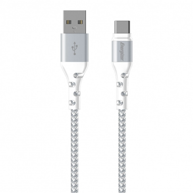 Energizer Ultimate Metal Braided Type-C Cable, 2m, White