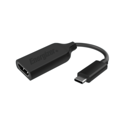 Energizer High Resolution 4K Type-C To HDMI Adapter With Integrated Type-C Connector Black