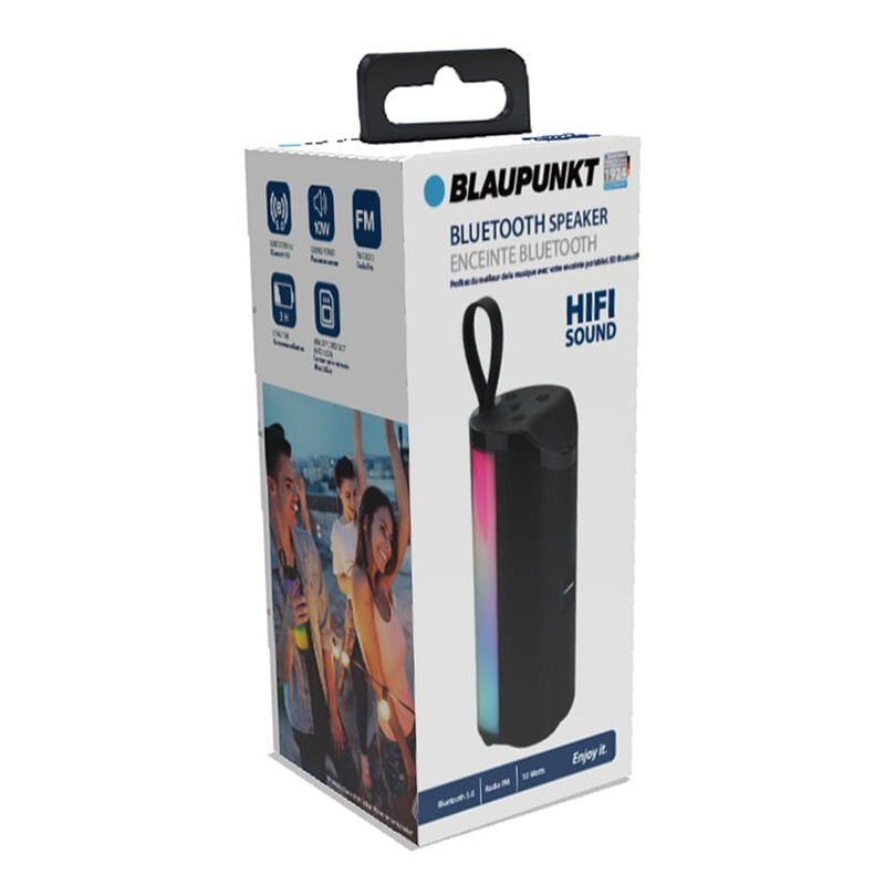 Blaupunkt BLP3977 Portable Bluetooth Speaker with Party LED 10W Black