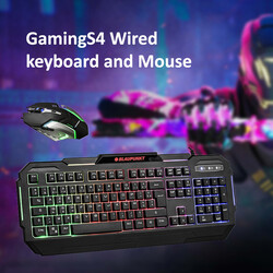 Blaupunkt 4 in 1 Gaming RGB Gaming Keyboard, Gaming Headphone, Mouse with Mouse Pad, Black