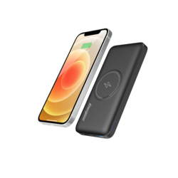 Energizer 10000 mAh Wireless Power Bank, Qi Certified, 18W Type-C Power Delivery, 10W Wireless Charging for iPhone 15/14/13/12/11, pro, Pro Max, iPad and Samsung Black