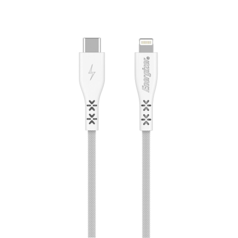 

Energizer Type-C to Lightning Charging Cable for iPhone, 1.2m, White