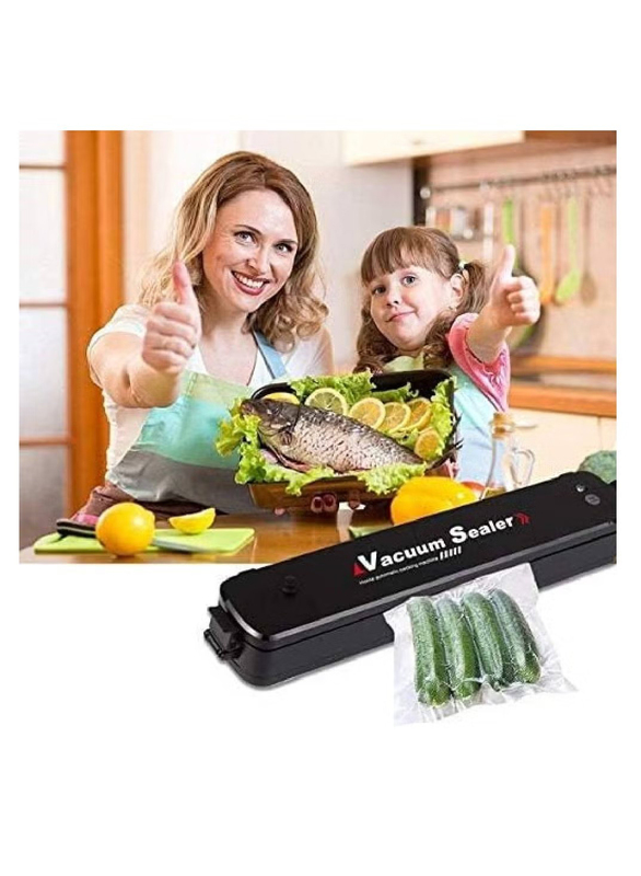 Automatic Household Vacuum Air Sealer for Food Preservation, Black