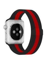 Zoomee Replacement Band for Apple Watch Series 1/2/3 38mm, Black/Red