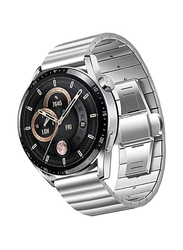 Gennext Replacement Stainless Steel Strap for Huawei Watch GT2 Pro 22mm/Porsche style Band for Huawei GT4 46mm/Watch 4 Pro/watch 4/watch Ultimate/Huawei GT3 46mm/Watch 3/Watch 3 Pro/GT3 Pro, Silver