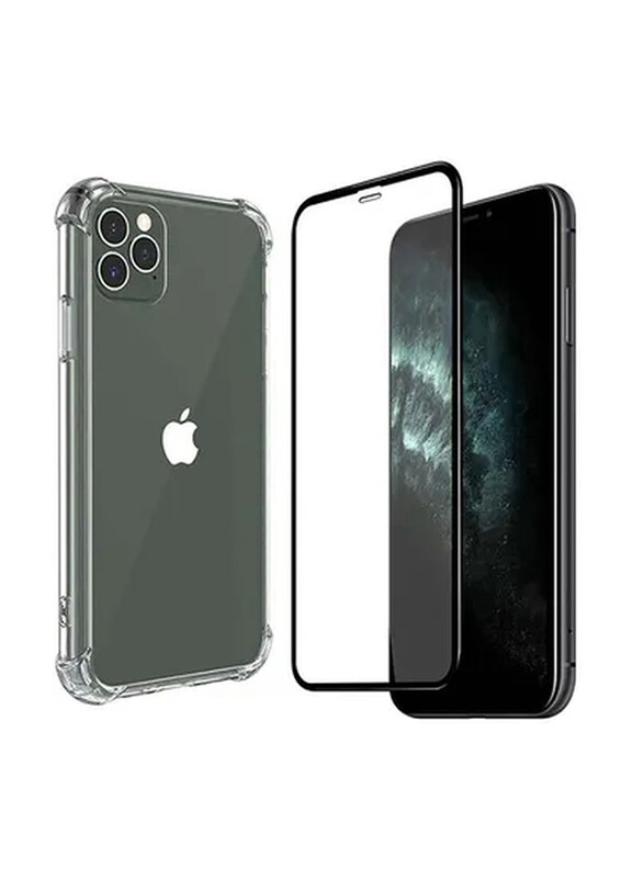 

Generic Apple iPhone 12 Pro Max 6.5 inch Shockproof Gorilla Bumper Mobile Phone Case Cover with Screen Protector, 2 Piece, Clear