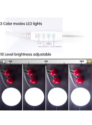 Hollywood Style LED Vanity Mirror Lights Kit with 10 Dimmable Light Bulbs For Makeup Dressing Table and Power Supply Plug in Lighting Fixture strip Vanity Mirror Light, White