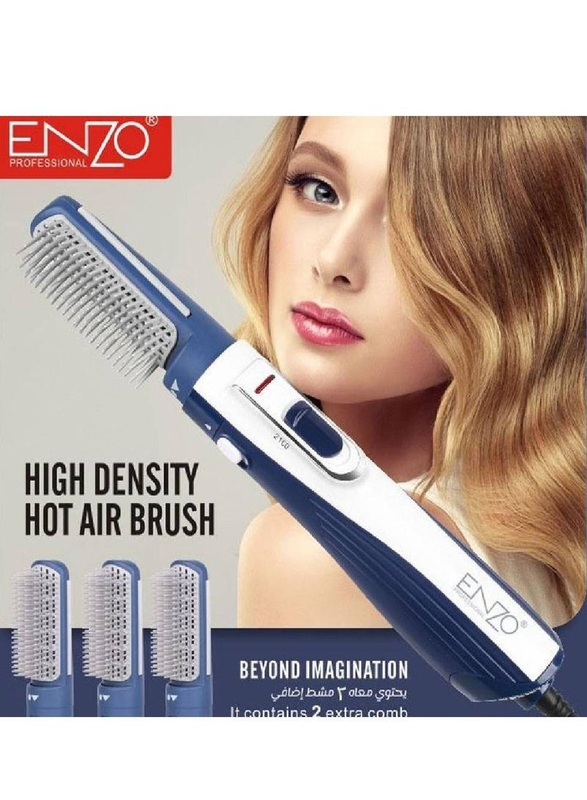 

Enzo High Density Hot Air Hair Brush, EN-505, Blue/White