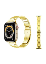 Zoomee Replacement Strap Watchband for Apple Watch Series 7/6/SE/5/4/3/2/1 42mm/44mm/45mm, Gold