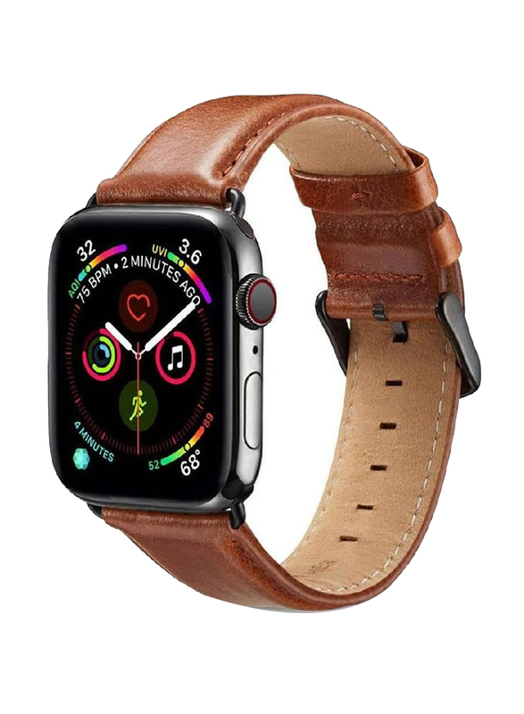 Gennext Replacement Leather Strap for Apple Watch Series 8/Ultra Watch 49mm, Brown