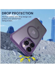 Apple iPhone 14 Pro Max Protective Shockproof Ultra Slim Bumper Designed Magnetic MagSafe Mobile Phone Case Cover, Purple