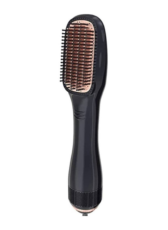 Gennext 3-In-1 Hair Dryer Hair Comb One Step Electric Hair Straightener Brush, Black