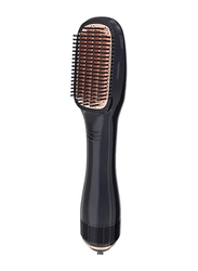 Gennext 3-In-1 Hair Dryer Hair Comb One Step Electric Hair Straightener Brush, Black