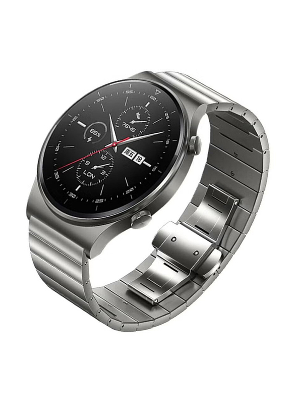 Gennext Replacement Stainless Steel Strap for Huawei Watch GT2 Pro 22mm/Porsche style Band for Huawei GT4 46mm/Watch 4 Pro/watch 4/watch Ultimate/Huawei GT3 46mm/Watch 3/Watch 3 Pro/GT3 Pro, Silver