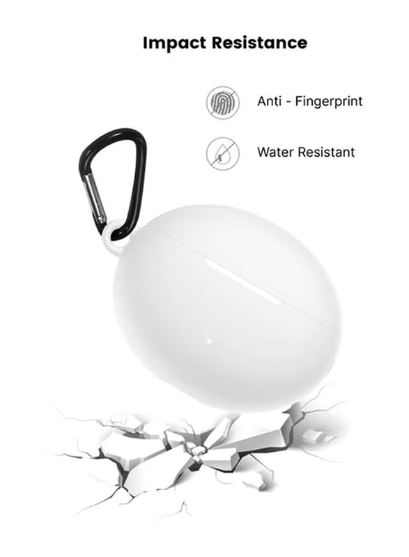 Ineix Soft Silicone Case Cover for Huawei FreeBuds 4i, White