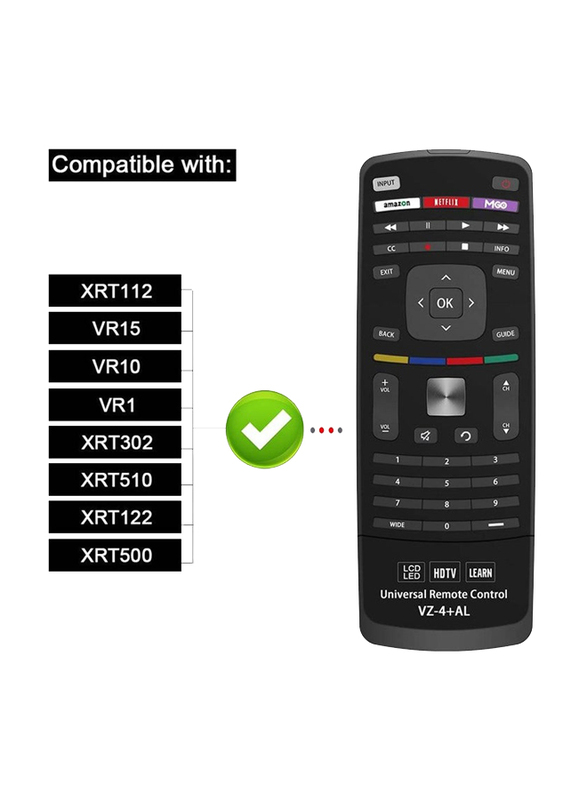 Gennext Universal Remote Control Compatible for E Series TV/M Series TV/HDTV/LCD/LED, Black