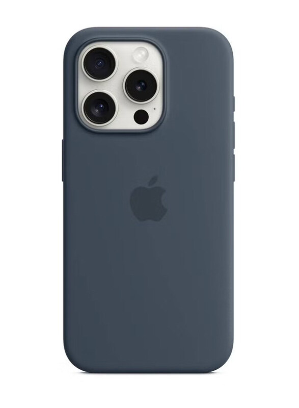 

Gennext Apple iPhone 15 Pro Slim Liquid Silicone Shockproof Protective Phone Cover Anti-Scratch Microfiber Mobile Phone Back Case Cover, Blue