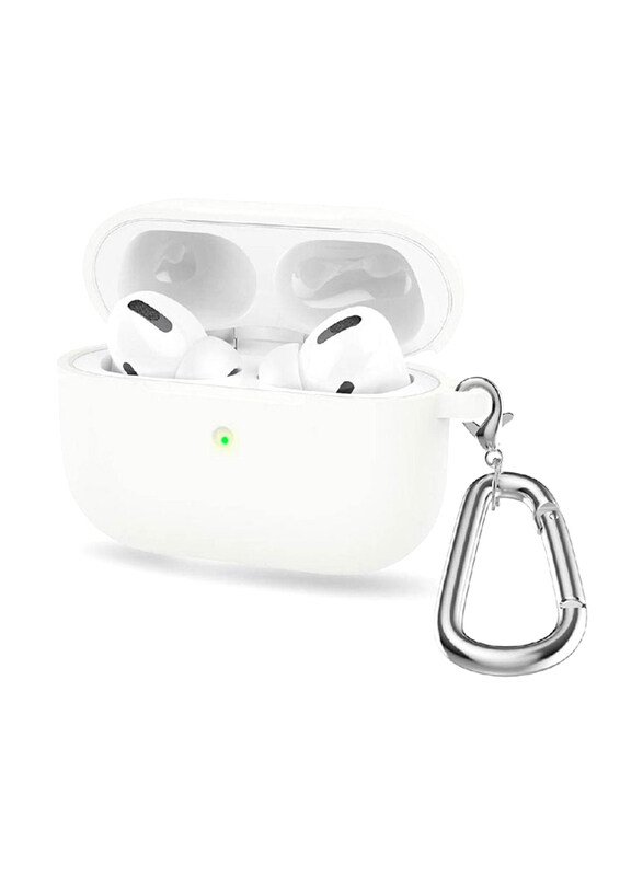 

Gennext Protective Shockproof Silicone Supports Wireless Charging for Apple Airpods Pro, White