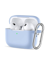 Gennext Soft Silicone Protective Skin Case Cover for Apple AirPods Pro 2, Light Blue