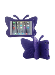 Gennext Apple iPad 10.2-inch 2021/2020/2019 9/8/7 Generation Shockproof Kickstand Butterfly Gennext Apple Cover Non-Toxic EVA Foam Wings Kid-Proof Rugged Bumper Tablet Case Cover, Purple