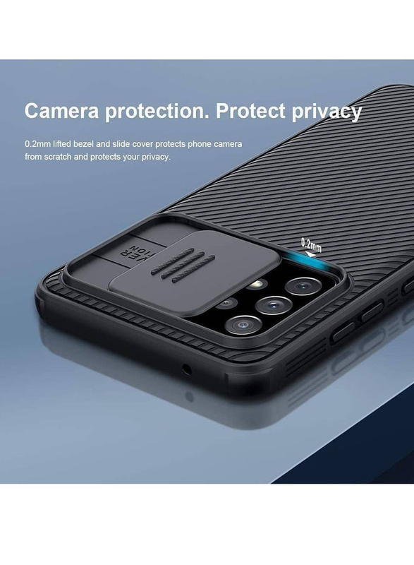 Nillkin Samsung Galaxy A72 CamShield Hard PC TPU Ultra Thin Anti-Scratch Slim Protective Case Cover with Camera Protector, Black