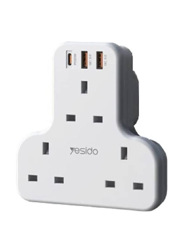 Yesido Power Socket Outlet Plug Header, White