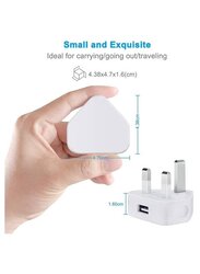 Gennext 5V 1A Power Adapter Supply with USB Charger Cable for Apple iPhone, White