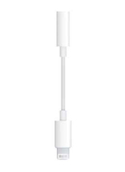 Gennext Lightning Headphone Adapter, Lightning Male to 3.5 mm Jack for Apple Phones, White