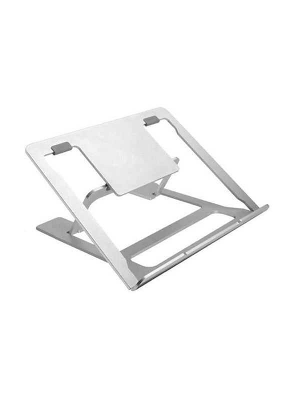 Gennext 6-Level Adjustable Stand for Laptop, Silver