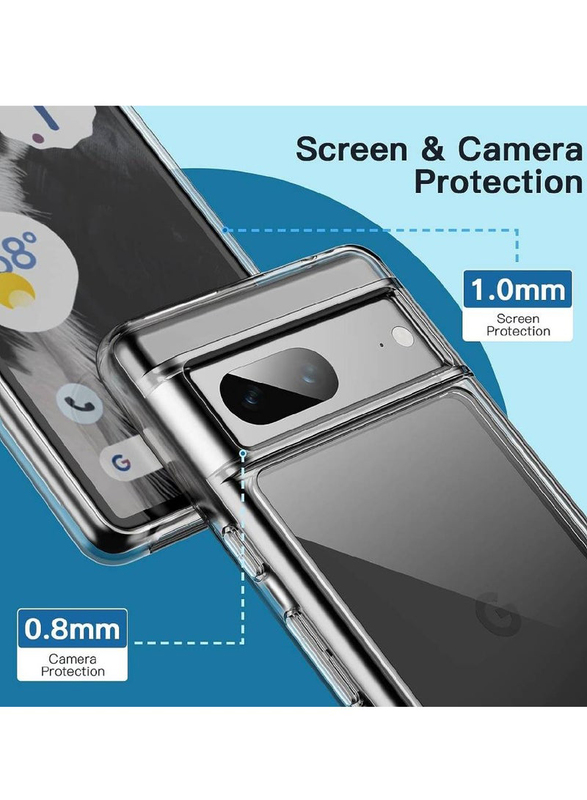 Gennext Google Pixel 7 Premium Quality Smart Shockproof Anti-slip Mobile Phone Back Case Cover, Clear