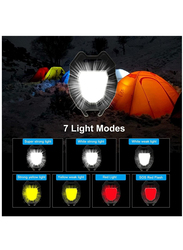 1000 Lumens 7 Light Modes Bright Small Flashlight with Heater, White/Black