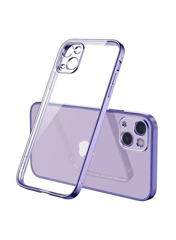 Apple iPhone 14 Plus Protective Luxury Plating Transparent Gel Mobile Phone Back Case Cover, Clear