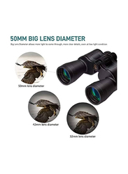 20x50 HD High-Power Professional Waterproof with Low Light Night Vision Binocular, Black