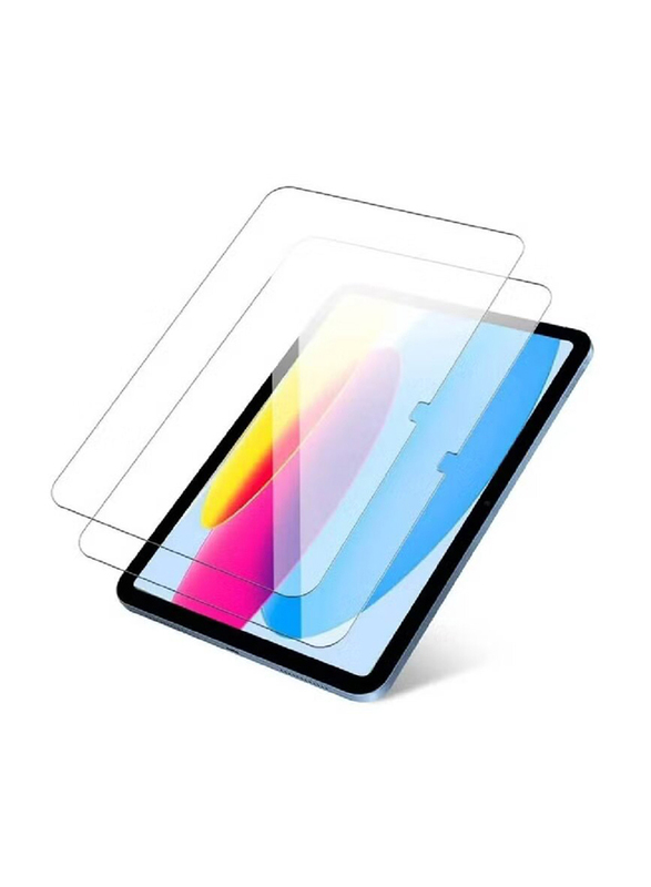 Gennext Apple iPad 10.9 10th Generation 2022 A2696/A2757/A2777 Tempered Glass Film Guard Screen Protector, 2 Piece, Clear