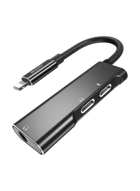 

Yesido YAU-13 Lightning Audio + Charging Adapter, Black