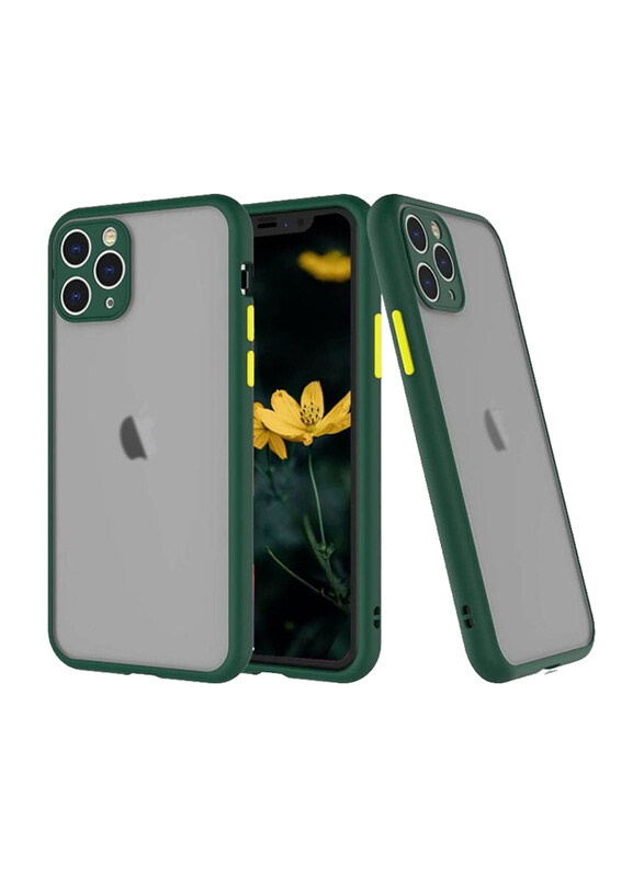 

Zoomee Apple iPhone 11 Pro Max Soft Edge Bumper Shockproof And Anti-Drop Mobile Phone Back Case Cover, Green