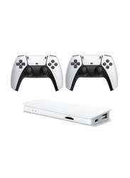 Gennext M5 Game Stick Console, With 2 Controllers, White/Black