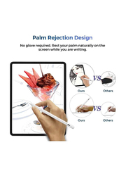 Active Stylus Pen with Palm Rejection for Apple iPad, White