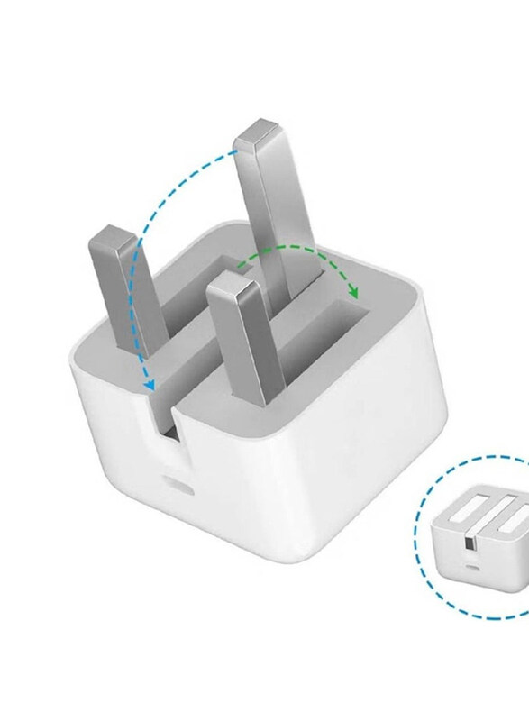 

Gennext 20W Fast Charging Wall Adapter for Smartphones, White