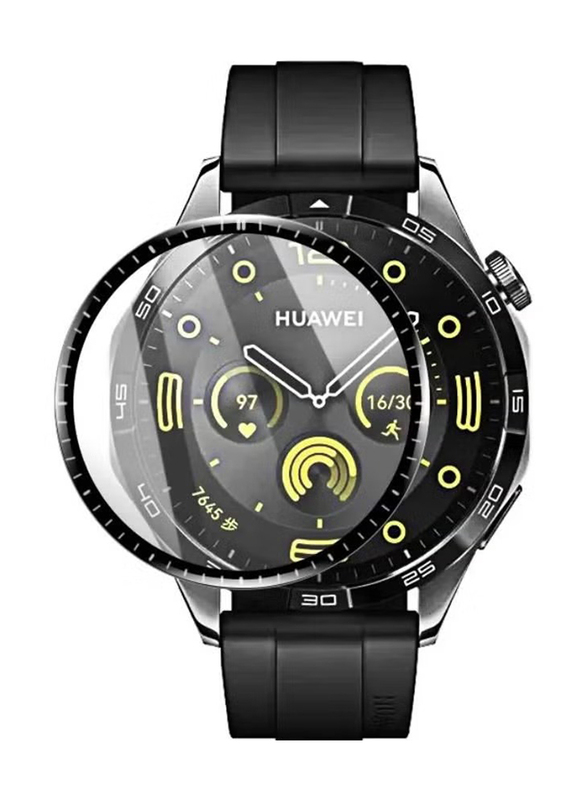 Protective Anti-Scratch Bubble-Free Dust-Free Premium Tempered Glass Screen Protector for Huawei Watch GT 4 46mm, Clear