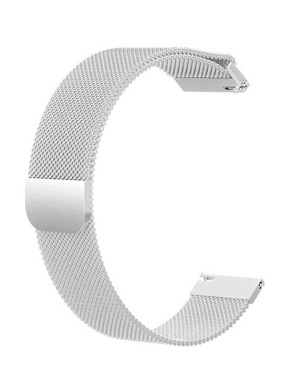 Gennext Loop Stainless Steel Smartwatch Strap Band for Honor Magic 2 22mm, Silver