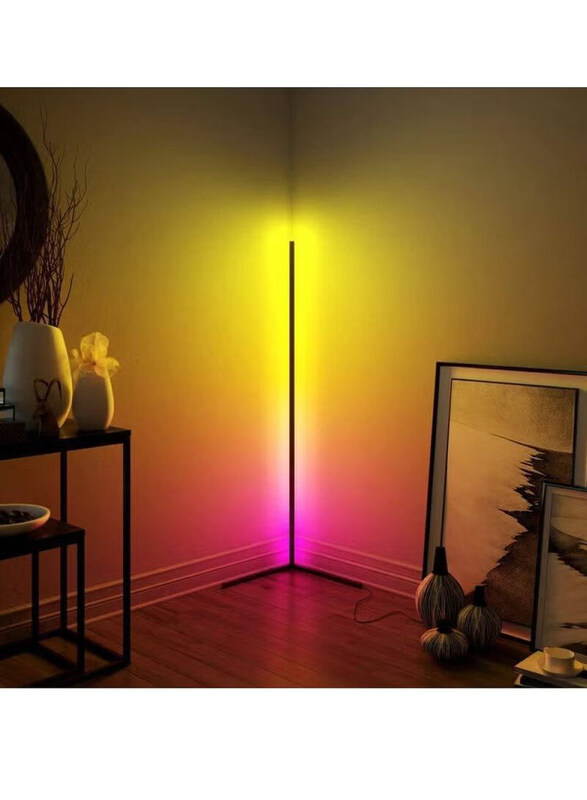 

Gennext New Minimalist LED Corner Atmosphere Colour Changing Floor Lamp Bar for Bedroom & Living Room, Black