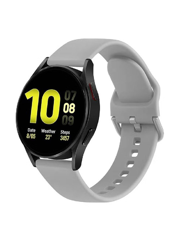 Gennext Adjustable Quick Release Silicone Replacement Band for Samsung Galaxy Watch 4/4 Classic/5/5 Pro/6 & 6 Classic, Grey