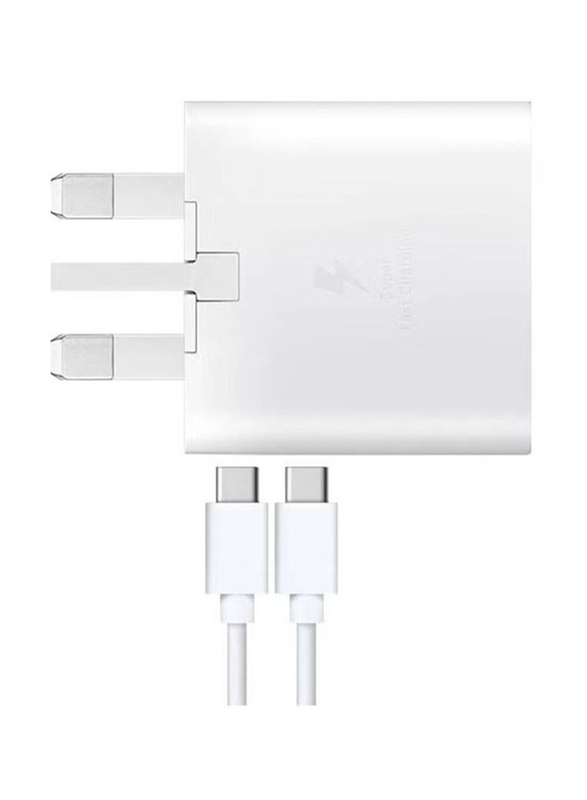 Gennext 25W Travel Adaptor, with USB Type-C Charging Cable for Smartphones, White