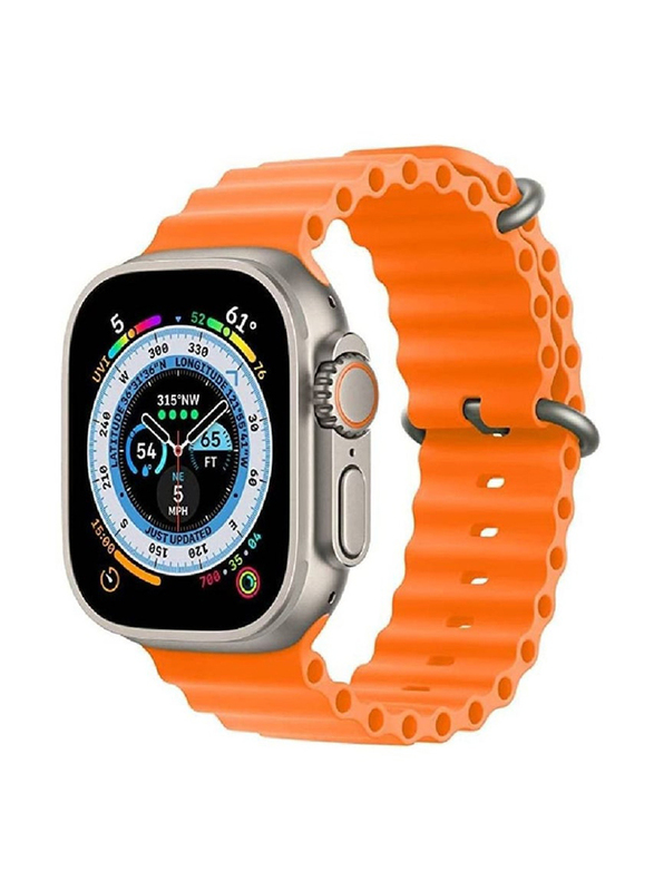 Gennext Sport New Silicone Band Compatible with Apple Watch Ultra Ocean 42/44/45/49mm/iWatch Series Ultra/8/7/6/5/SE, Orange