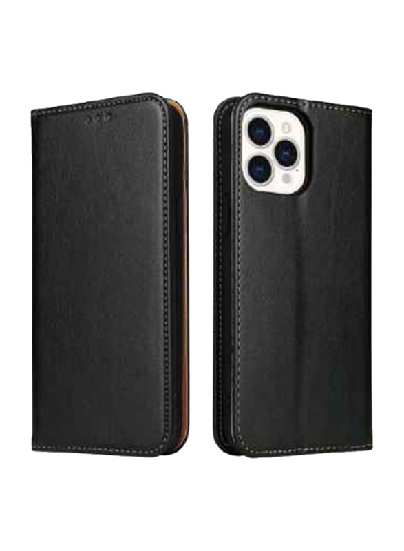 Apple iPhone 14 Pro Max Leather Mobile Phone Case Cover with Wallet, Black